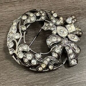 Christopher Radko Rhinestone Brooch Pin